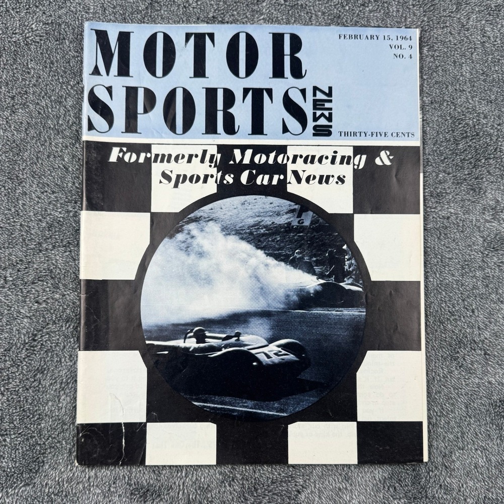 Motor Sports News Magazine Feb 15 1964 Vol 9 No4 Vintage Racing Porsche MG Lotus